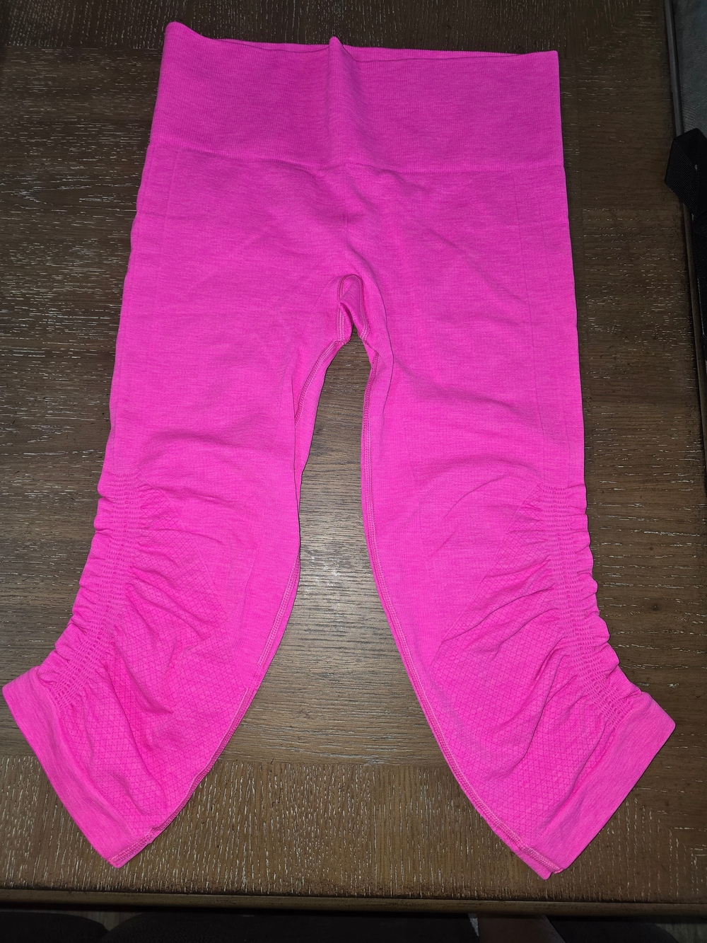 Girls' Active Ruched Capri Leggings - Hot Pink Women Size 4